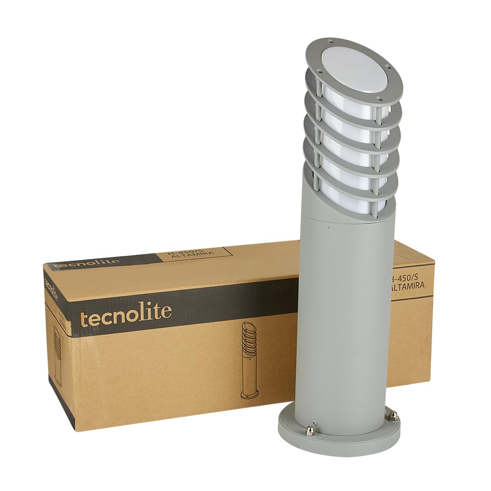 Tecnolite Mini Poste Exterior 60 W Máx, Base E27, IP65, Satinado, H-450/S