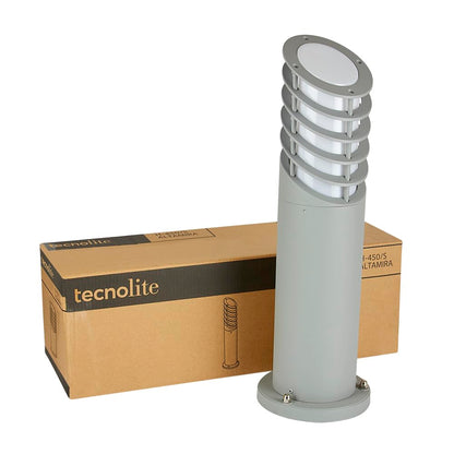 Tecnolite Mini Poste Exterior 60 W Máx, Base E27, IP65, Satinado, H-450/S