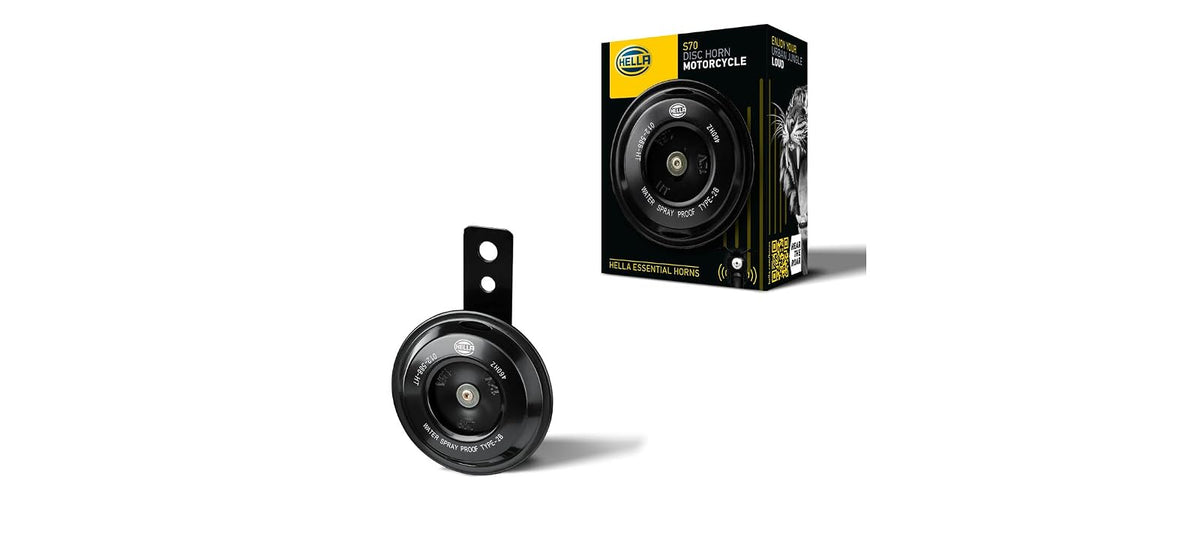 HELLA Claxon/Bocina Doble para MOTOCICLETA S70 380/480Hz (012588061) 12v. - Calidad HELLA