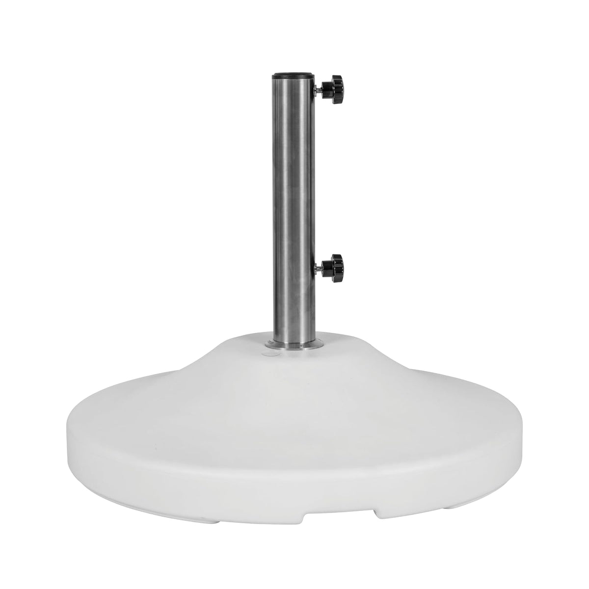 Peso de EE. UU. rellenable con capacidad de 120 libras, base de paraguas de pie comercial resistente, base de paraguas con ruedas, base de paraguas rellenable para patio al aire libre, fabricado en el
