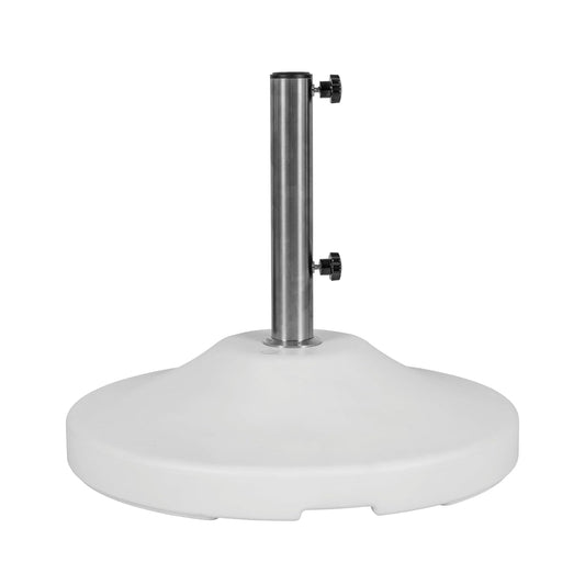 Peso de EE. UU. rellenable con capacidad de 120 libras, base de paraguas de pie comercial resistente, base de paraguas con ruedas, base de paraguas rellenable para patio al aire libre, fabricado en el