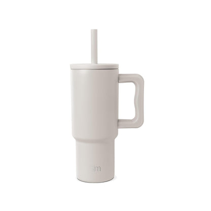 Simple Modern Vaso Térmico Infantil con Asa y Popote - 24 oz - -Almond Birch