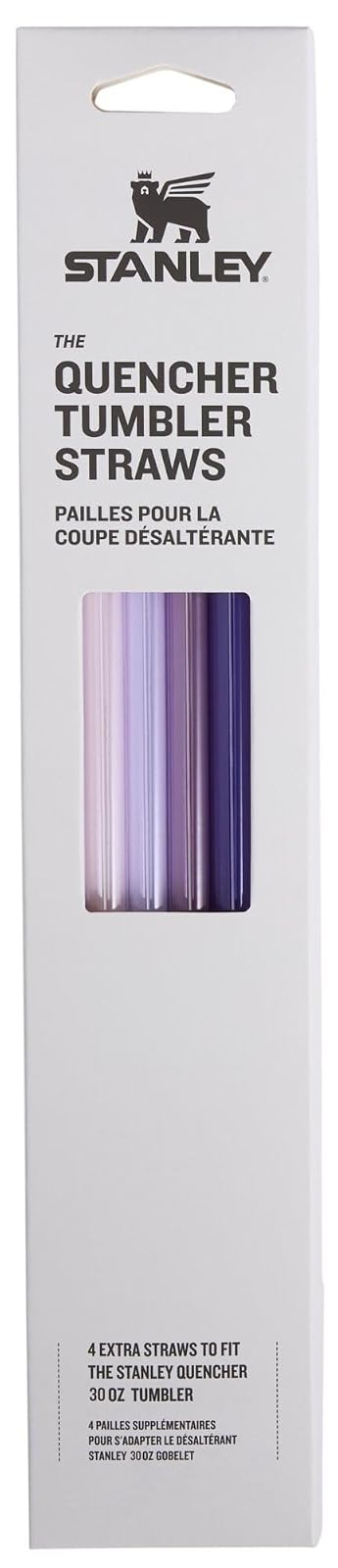 Stanley Quencher Popotes de Repuesto Reutilizables Paquete de 4 - Paquete múltiple morado - 30 onzas líquidas