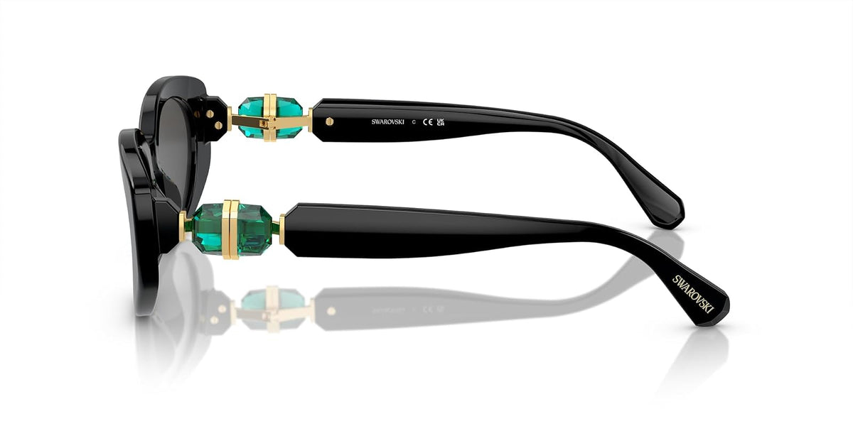 Swarovski 0SK6002 Gafas de Sol para Mujer, Forma Oval Color Negro