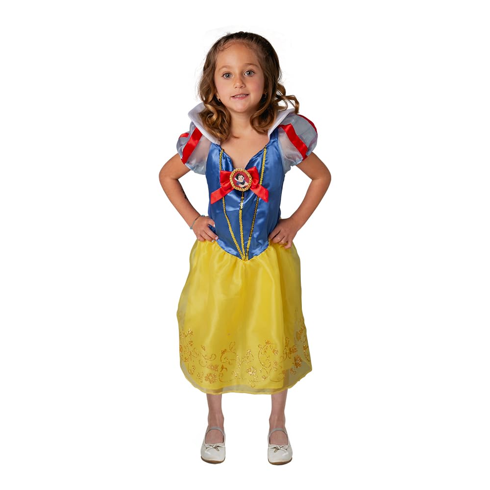 Fantasy Ruz, Disfraz Infantil Blanca Nieves Modelo F15386-AZN4, Amarillo, Talla 4 años, Licencia original Disney.