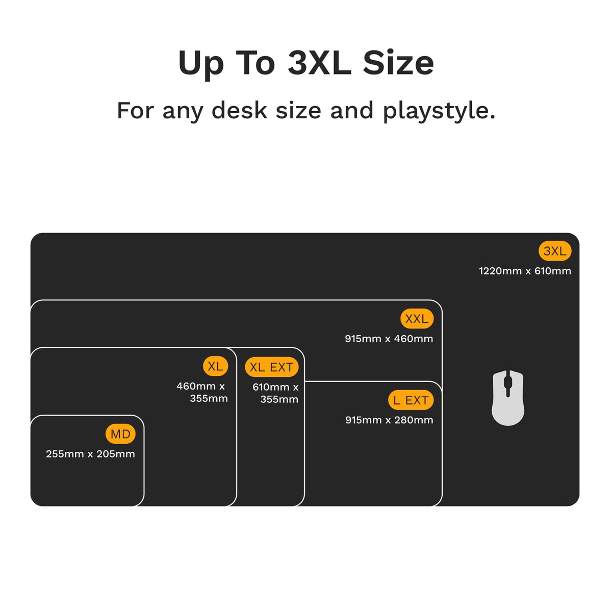 Glorious Gaming Mouse Pad GMP 2-3XL - Alfombrilla de Mouse a Prueba de derrames, optimizada para sensores de Juego, Superficie equilibrada para Velocidad y Control, diseño sin Bordes - 1220 mm x 610