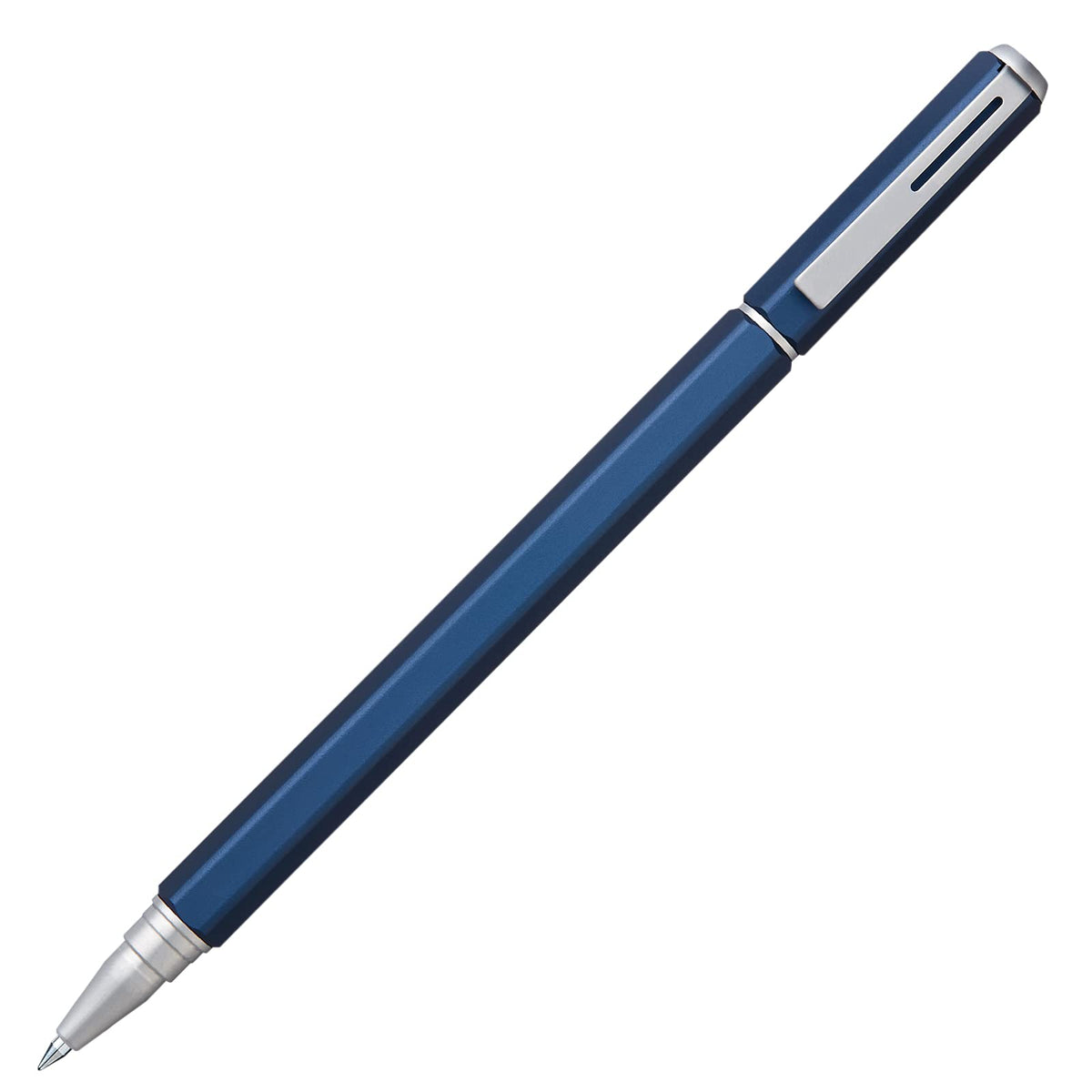 Bolígrafo De Tinta Gel Energel Hexagon, Elegante y Funcional Cuerpo Azul Marino Mate, Tinta Color Negro BL667C-A-EST
