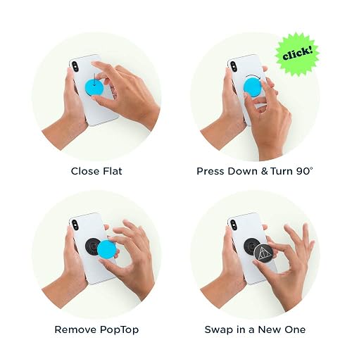 PopSockets PopGrip - Soporte expandible y Agarre con una Parte Superior Intercambiable para teléfonos Inteligentes y tabletas, Esmalte Reliquias de la Muerte