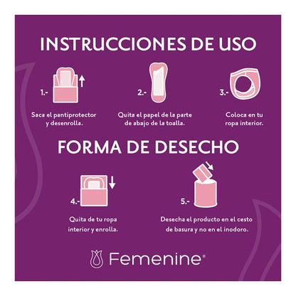 Depend Femenine Pantiprotector para Incontinencia. 400 Piezas. Ideal para goteo ligero. Absorción dual: absorbe orina y flujo menstrual. Cubierta interna adicionada con óxido de cobre, zinc y plata.