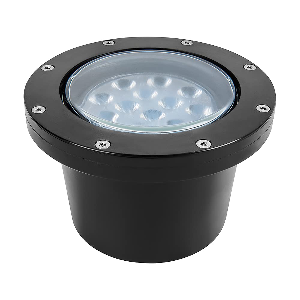 Tecnolite - Lámpara de Piso LED Empotrable Ideal Zona Costera 12 W, Luz Suave Cálida, IP65, IK06, LED integrado