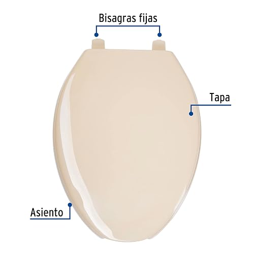 Foset AWC-45H, Asiento para WC fabricado en polipropileno, 45 cm, hueso
