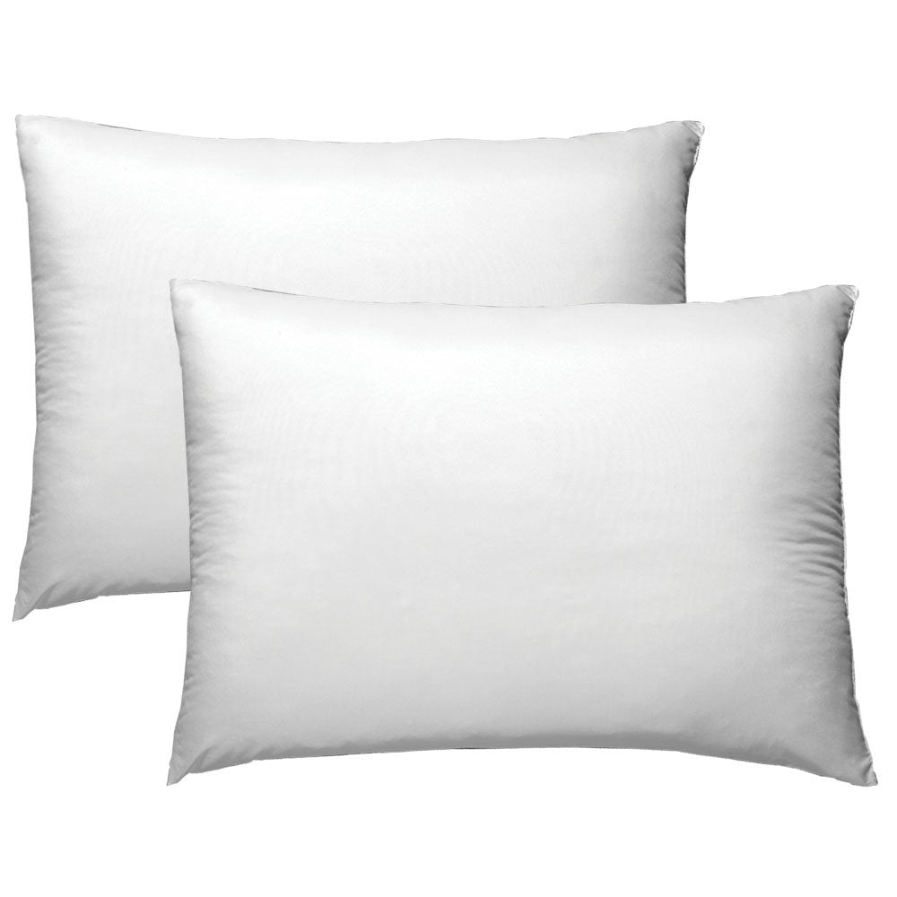Colchas Concord Almohada de Microfibra, Color Blanco, 100% Poliéster, Tamaño Estándar, Suave e Hipoalergénica para Descanso Reparador, Relleno de Alta Densidad Que Conserva su Forma, 2 Piezas