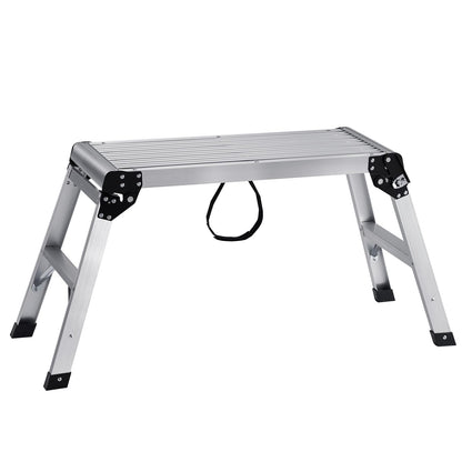 VEVOR - Plataforma de trabajo plegable, 30 x 12 x 20 pulgadas, escalera de aluminio para paneles de yeso, capacidad de carga de 350 libras, banco de trabajo resistente con pies antideslizantes, ideal para lavar vehículos, limpiar, pintar, decorar