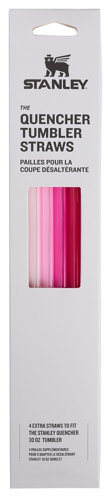 Stanley Quencher Popotes de Repuesto Reutilizables Paquete de 4 - Paquete múltiple rosa - 30 onzas líquidas