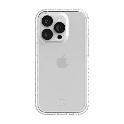 Incipio Grip Funda Compatible con iPhone 14 Pro, Protección Caídas 4.2m, Bisel Elevado, Protección Antimicrobiana - Transparente