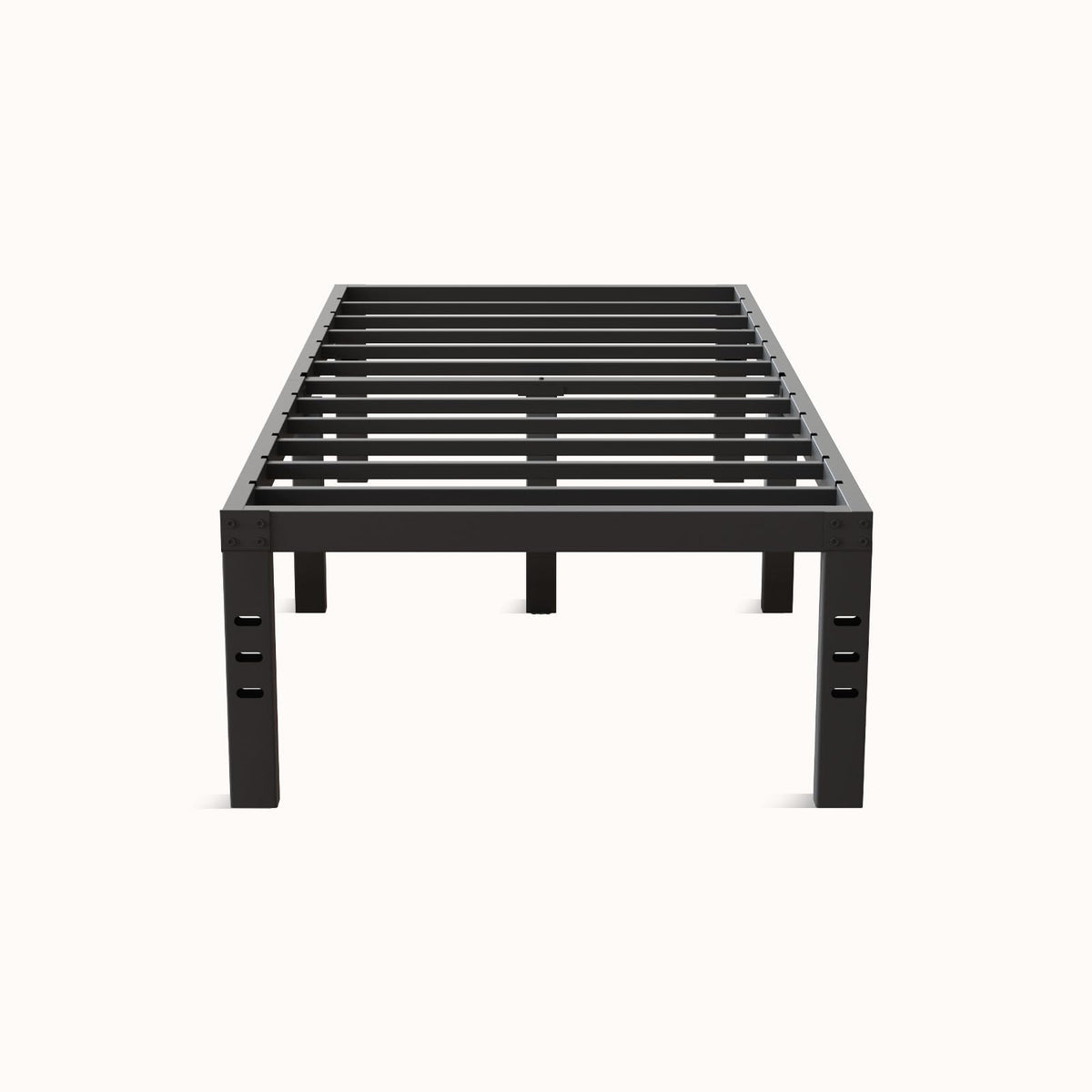 Novilla - Marco de Cama Individual con Plataforma de Metal de 14 Pulgadas, tamaño Individual con Espacio de Almacenamiento Debajo de la Cama, Soporte de Listones de Acero Resistente, fácil de Montar,