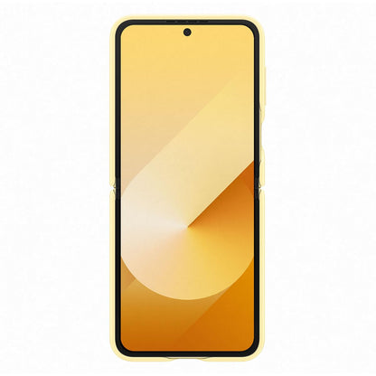 Samsung Galaxy Flip6 Flap Vegan Leather Case Color: Amarillo