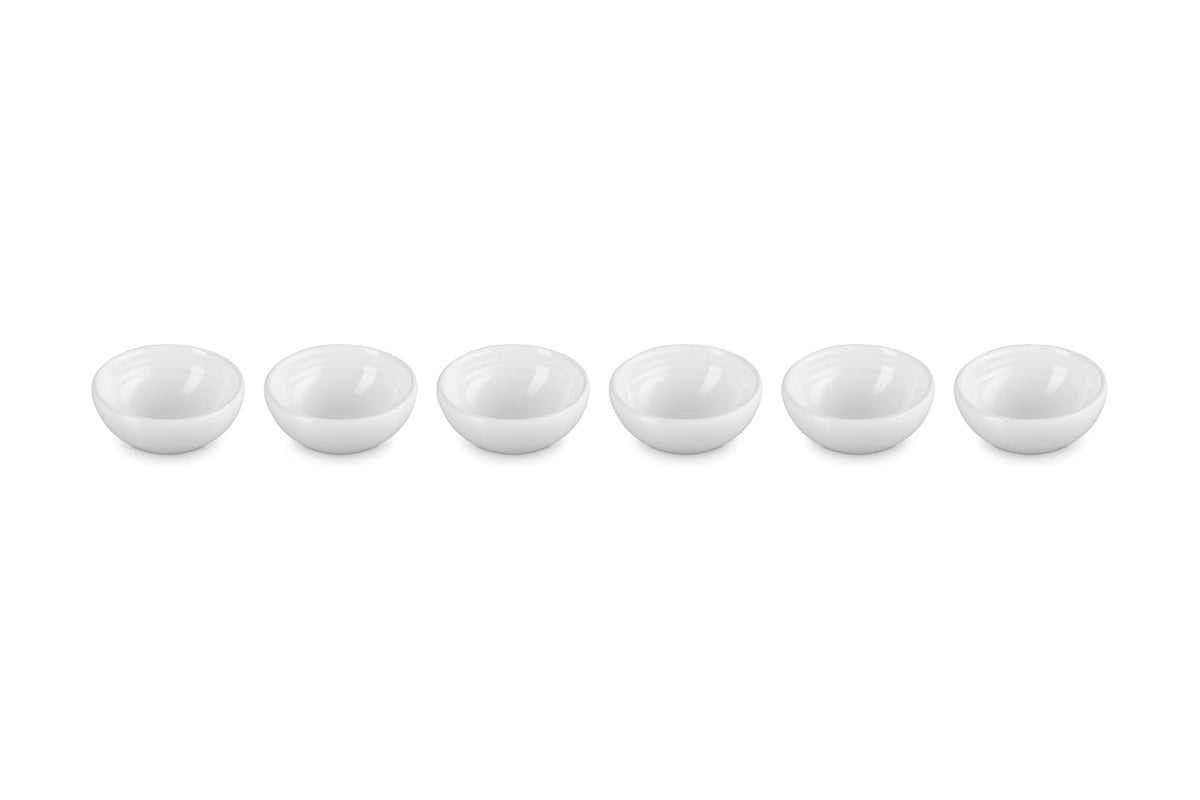 Le Creuset - Juego de 6 cuencos de Vancouver, 2 onzas, color blanco