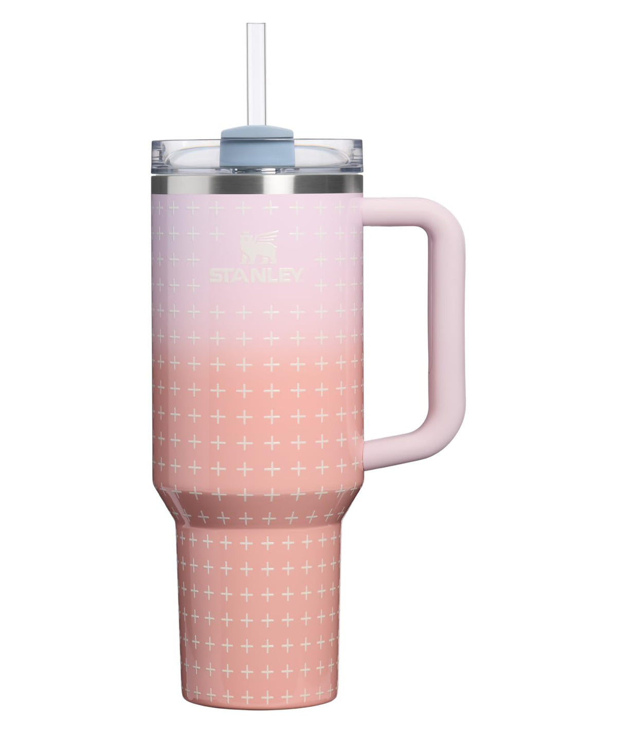 Stanley Vaso con Asa y Popote, 40 oz, Tapa FlowState, Azul - 40 Ounces - Sorbet Plus
