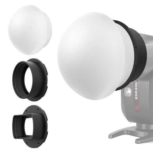 NEEWER Difusor de Flash de Silicona con Dos Anillos Adaptadores Magnéticos, Modificador de Luz para NEEWER NW700 NW760 Z880 Z760 Cabeza Cuadrada y Z1 Z2 Z2PRO Z2II Z3 Cabeza Redonda Speedlite, CRS2