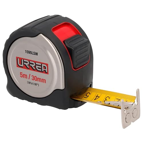 Urrea 1595LSW Flexómetro de Acero Inoxidable, 5 m X 30 mm