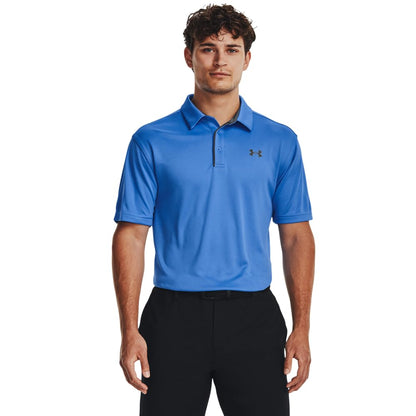Under Armour Tech - Polo de Golf para Hombre - CH Alto - (469) Agua - Gris parcela