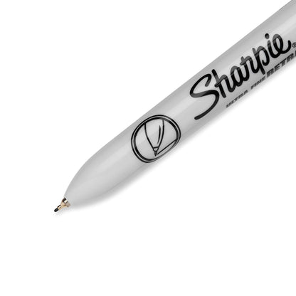 SanfordSharpie Ultra Fine Point Retractable Permanent Markers, Black (1735793)