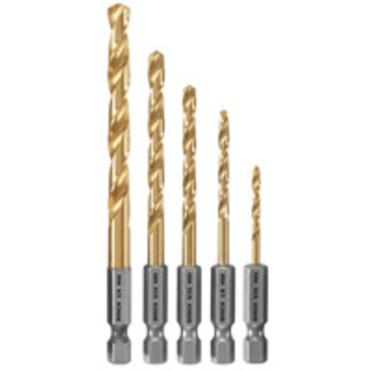 BOSCH TI5IM - Juego de brocas de titanio resistente al impacto (5 unidades)