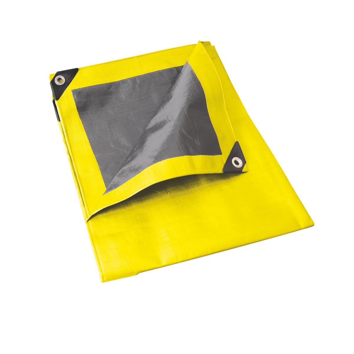 Foy LE2X3A Lona de polietileno color amarillo con fondo plata, 2 x 3 m