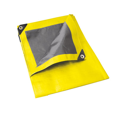 Foy LE2X3A Lona de polietileno color amarillo con fondo plata, 2 x 3 m