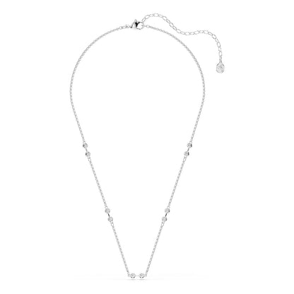 Collar Swarovski Remix, corte redondo, blanco, baño de rodio