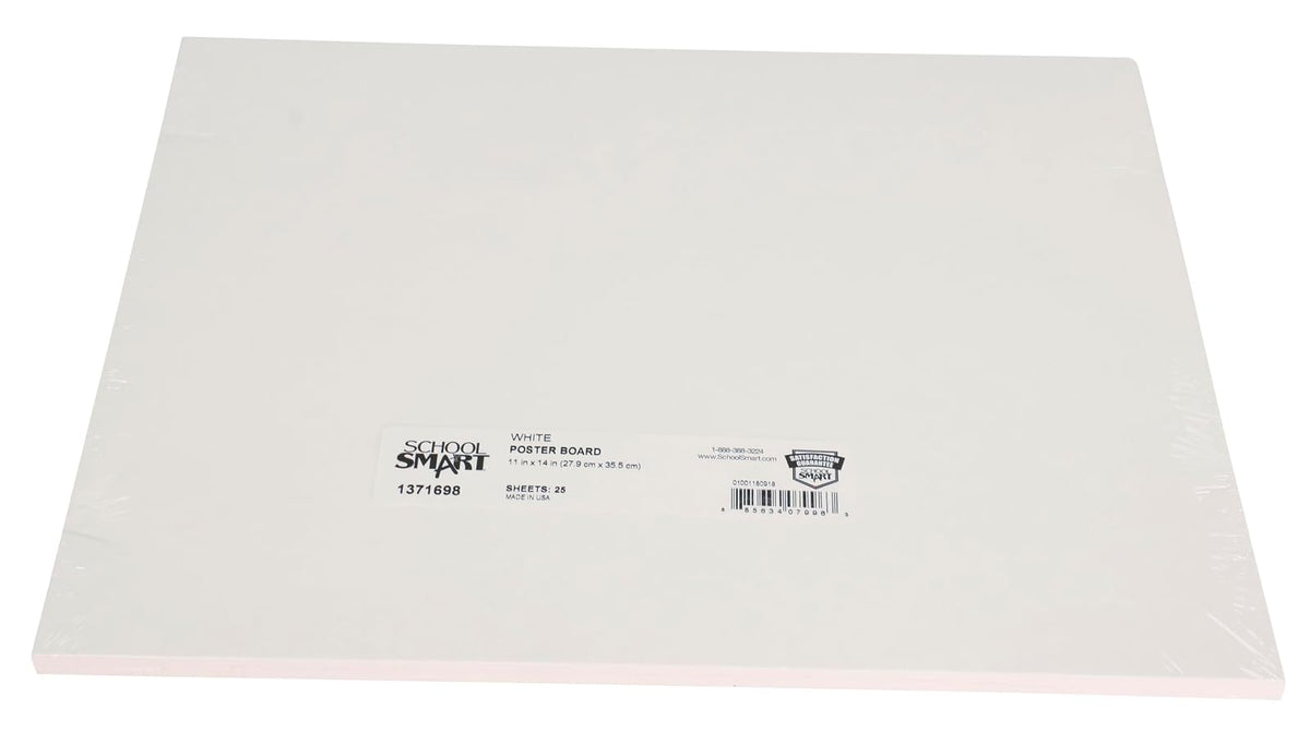 1371698 - Tablero de póster inteligente de la escuela, 11 x 14 pulgadas, blanco, 25 unidades (paquete de 1)