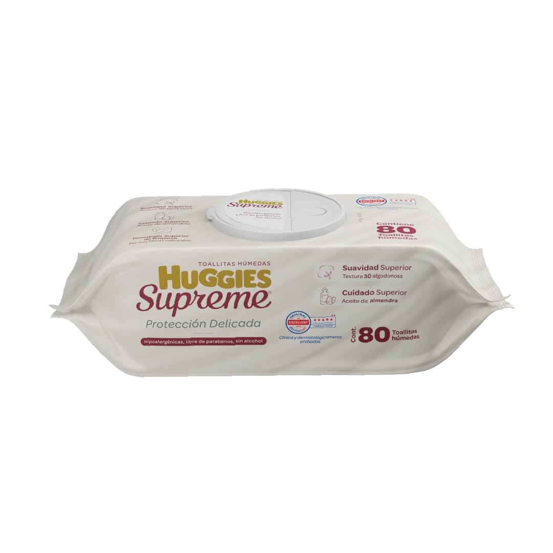 Huggies Supreme Protección Delicada, Toallitas Húmedas para Bebé, 960 Toallitas