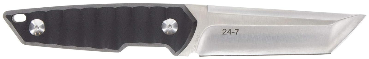 Smith & Wesson Cuchillo de Hoja Fija de Espiga Completa de 24/7 de 8.5 Pulgadas con Hoja Tanto de 4 Pulgadas y Mango G10 con Funda rígida para Exteriores, táctica, Supervivencia y EDC, Negro