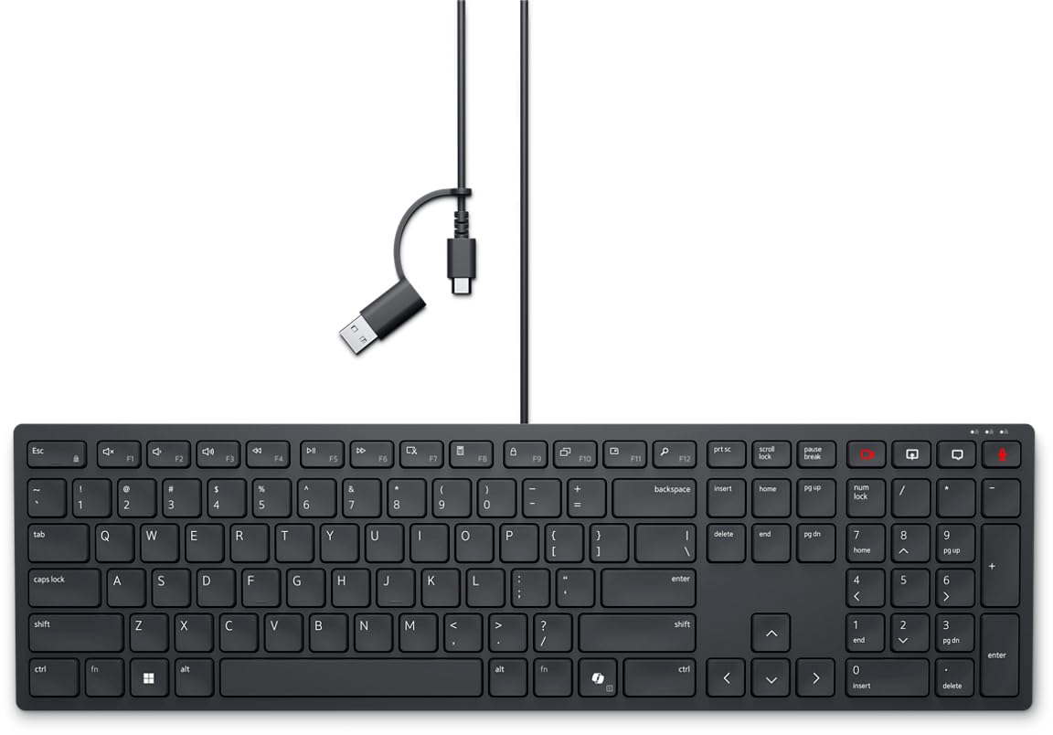 Teclado de colaboración con Cable DELL Pro - KB525C - Español