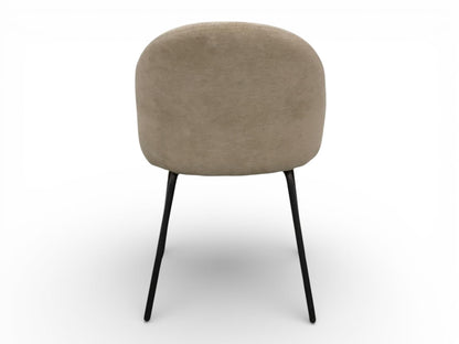 TUGOW Silla para Comedor Super Soft Tapizada con Tela Color Gris Topo - Madera Industrializada, Metal y Tela