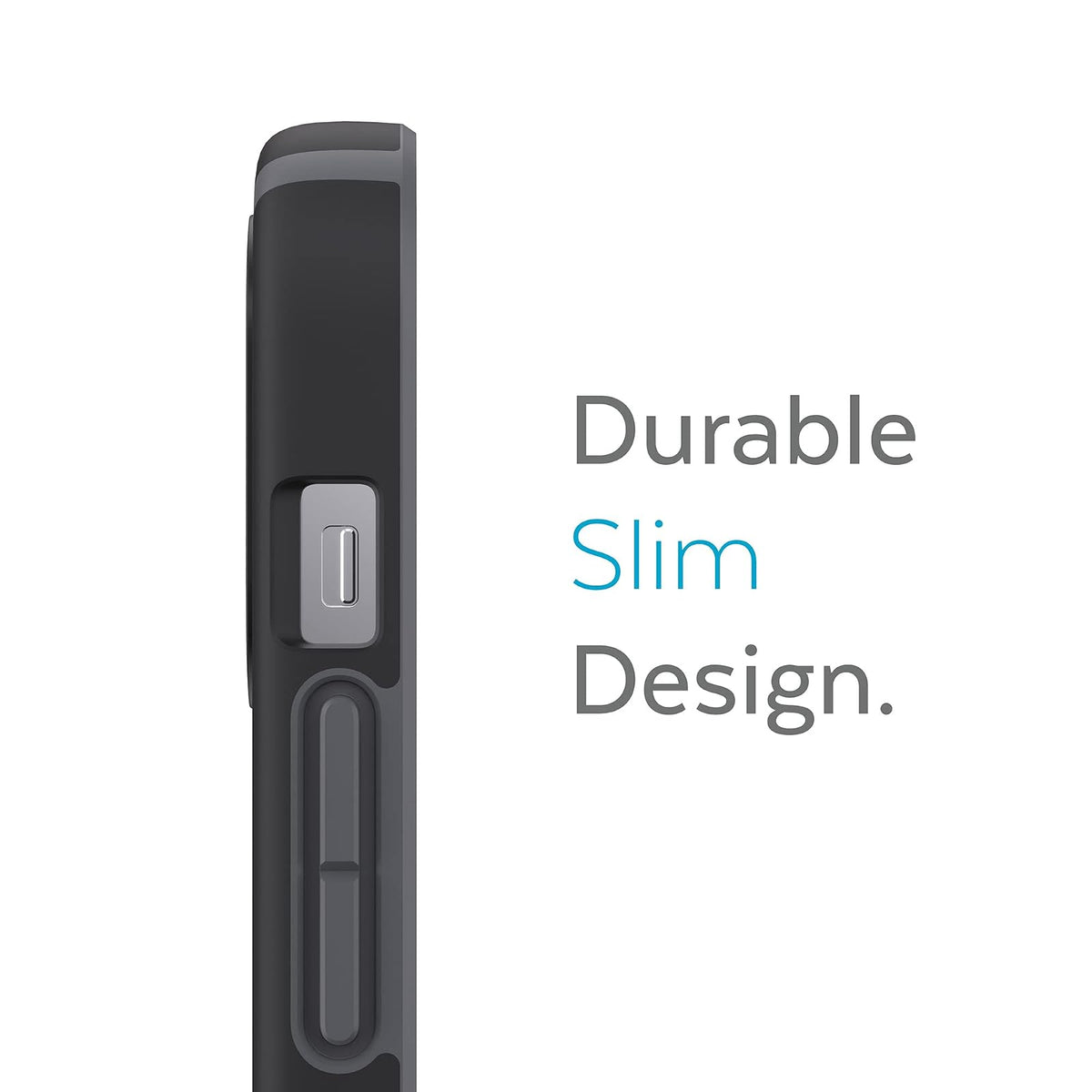 Speck - Funda para iPhone 13 Pro, protección contra caídas y arañazos con protección de Doble Capa y diseño Delgado para iPhone 13 Pro, CandyShell Pro, Negro/Gris pizarrón
