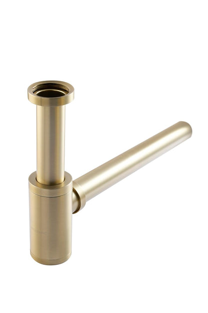 Interceramic Trampa Universal Decorativa para Lavabo de Baño 1-1/4, con Kit de Instalación hecha de latón para máxima durabilidad y resistencia a corrosión, Color Dorado Satinado