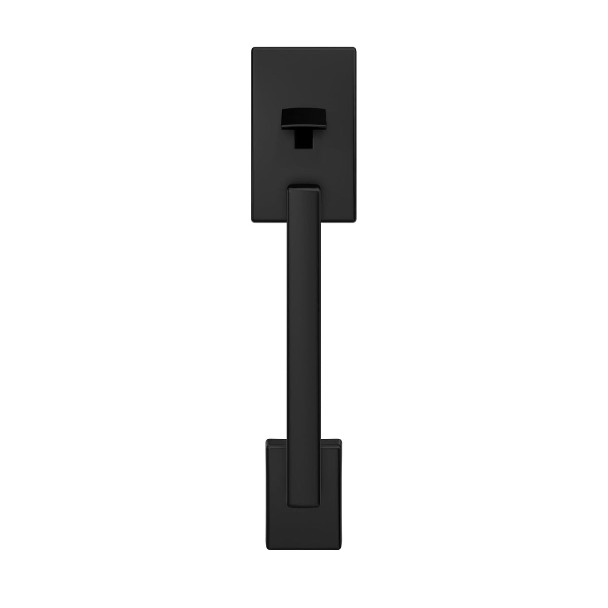 Schlage FE285 CEN 622 LAT CEN Century - Manija de entrada delantera con palanca Latitud, media empuñadura inferior, negro mate