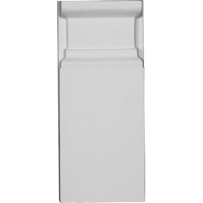 Ekena Millwork PB03X09X01AR Bloques de zócalo artesanal, 3 3/4 pulgadas de ancho x 9 1/8 pulgadas de alto x 1 1/8 pulgadas de alto, imprimado