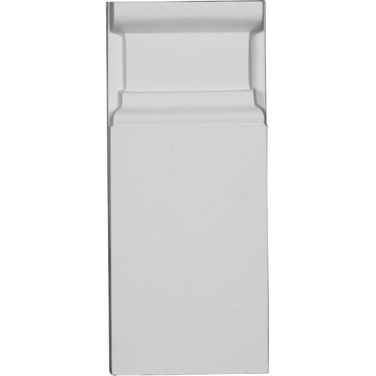 Ekena Millwork PB03X09X01AR Bloques de zócalo artesanal, 3 3/4 pulgadas de ancho x 9 1/8 pulgadas de alto x 1 1/8 pulgadas de alto, imprimado
