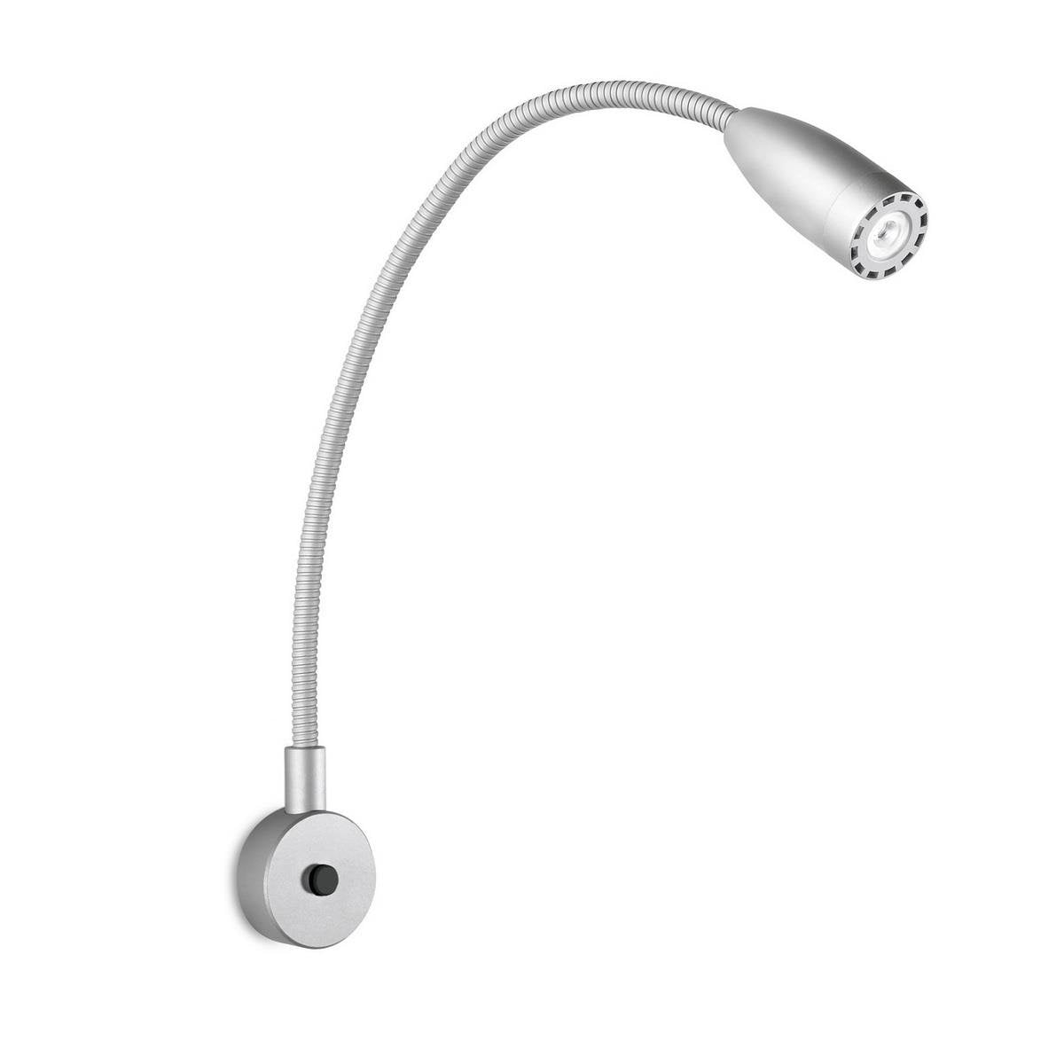 Leds C4 10828 Bed Lámpara de Lectura Canope, Redondo, 1 Led, 3000 K, 3W, Gris