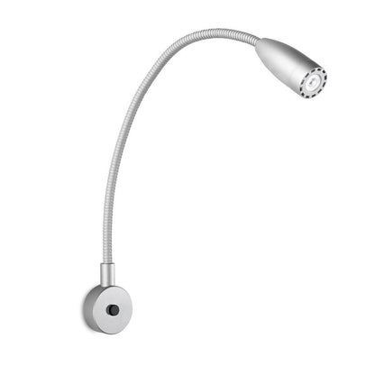 Leds C4 10828 Bed Lámpara de Lectura Canope, Redondo, 1 Led, 3000 K, 3W, Gris