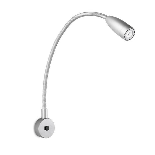 Leds C4 10828 Bed Lámpara de Lectura Canope, Redondo, 1 Led, 3000 K, 3W, Gris