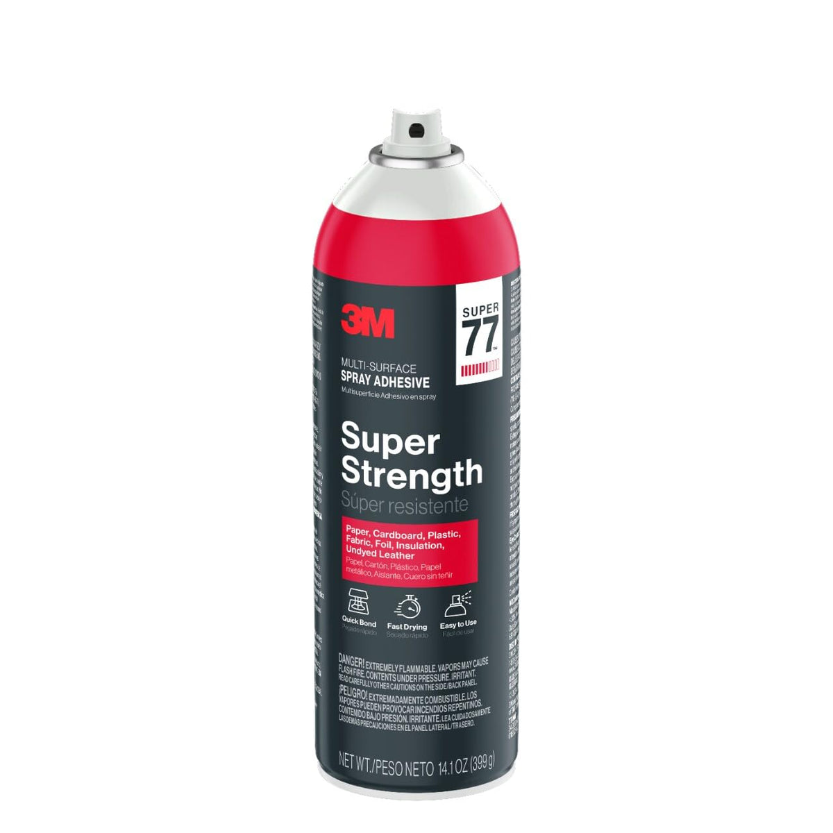 3M Super 77 Adhesivo en Aerosol Multipropósito Súper Resistente 1 pieza | Ideal para reparaciones industriales, Adhesivo fuerte, Secado rápido, Fácil de usar, Multisuperficie, Resistencia profesional