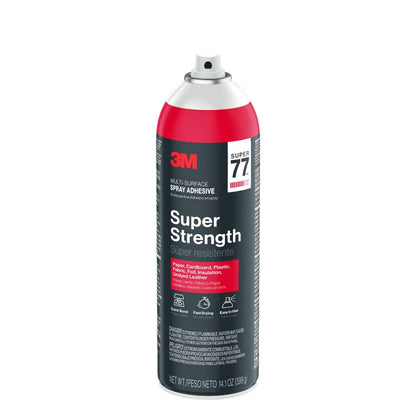 3M Super 77 Adhesivo en Aerosol Multipropósito Súper Resistente 1 pieza | Ideal para reparaciones industriales, Adhesivo fuerte, Secado rápido, Fácil de usar, Multisuperficie, Resistencia profesional