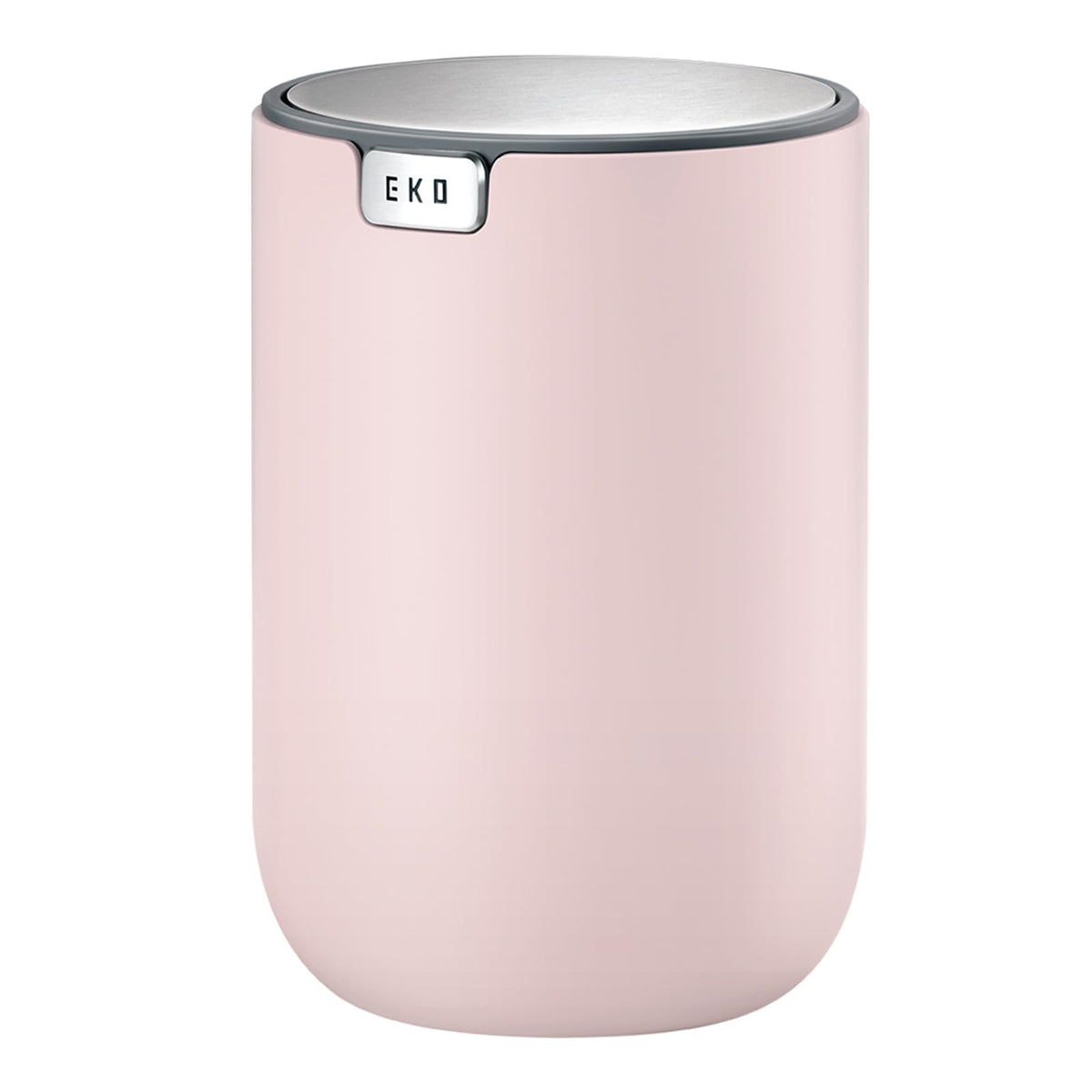 EKO Fandy Mini basura de mesa de 0.4 gal/1.5 l con tapa giratoria, papelera de computadora para encimera de baño, cambiador, café u oficina, pequeño cubeta de basura (rosa)