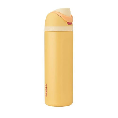 Owala Disney Princess FreeSip - Botella de agua aislada de acero inoxidable con popote para deportes y viajes, botella de agua deportiva sin BPA, 24 onzas, Belle