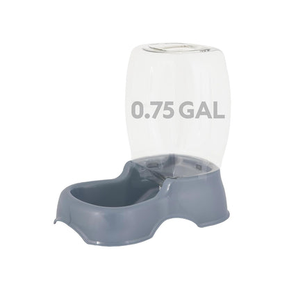 Petmate Pet Cafe Bebedero por Gravedad para Mascotas - .75 GAL - Gris perla