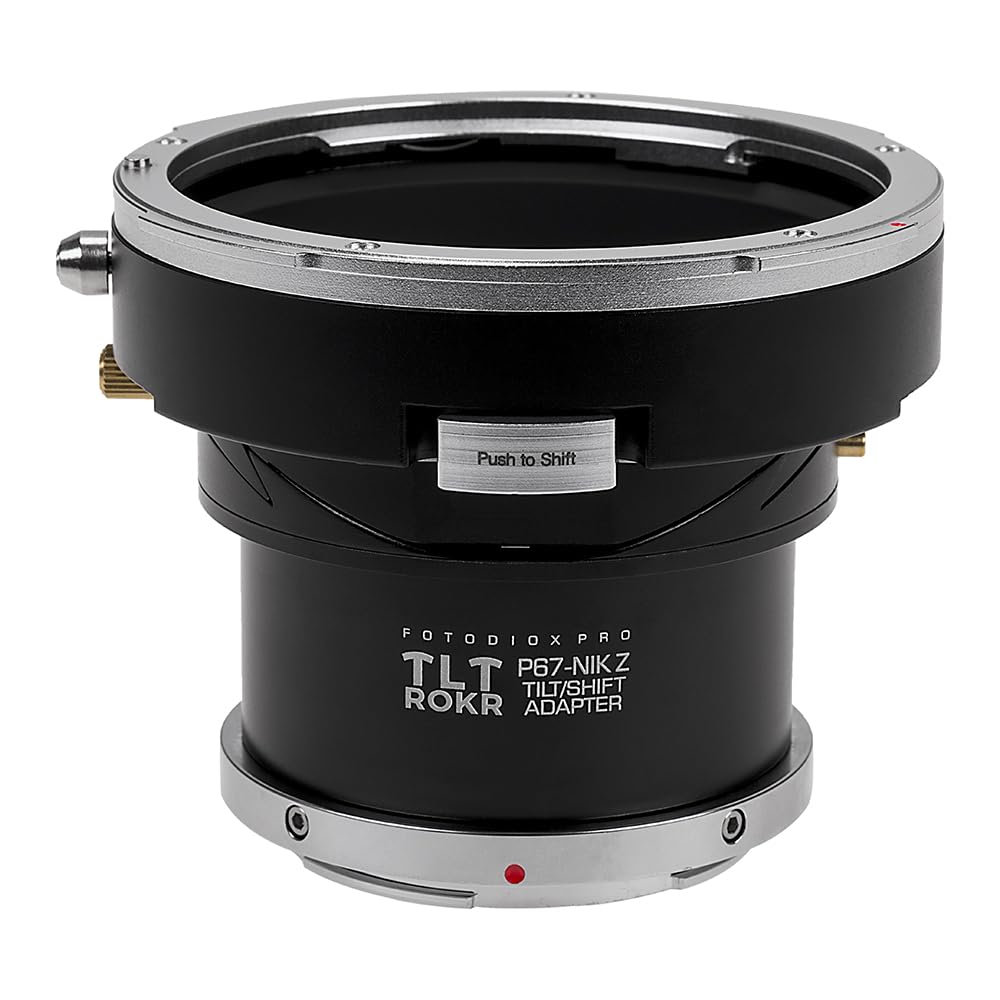Fotodiox Pro TLT ROKR - Adaptador de Montaje de Lente de inclinación y Cambio para Lentes Pentax 6x7 a cámaras Nikon sin Espejo con Montura Z